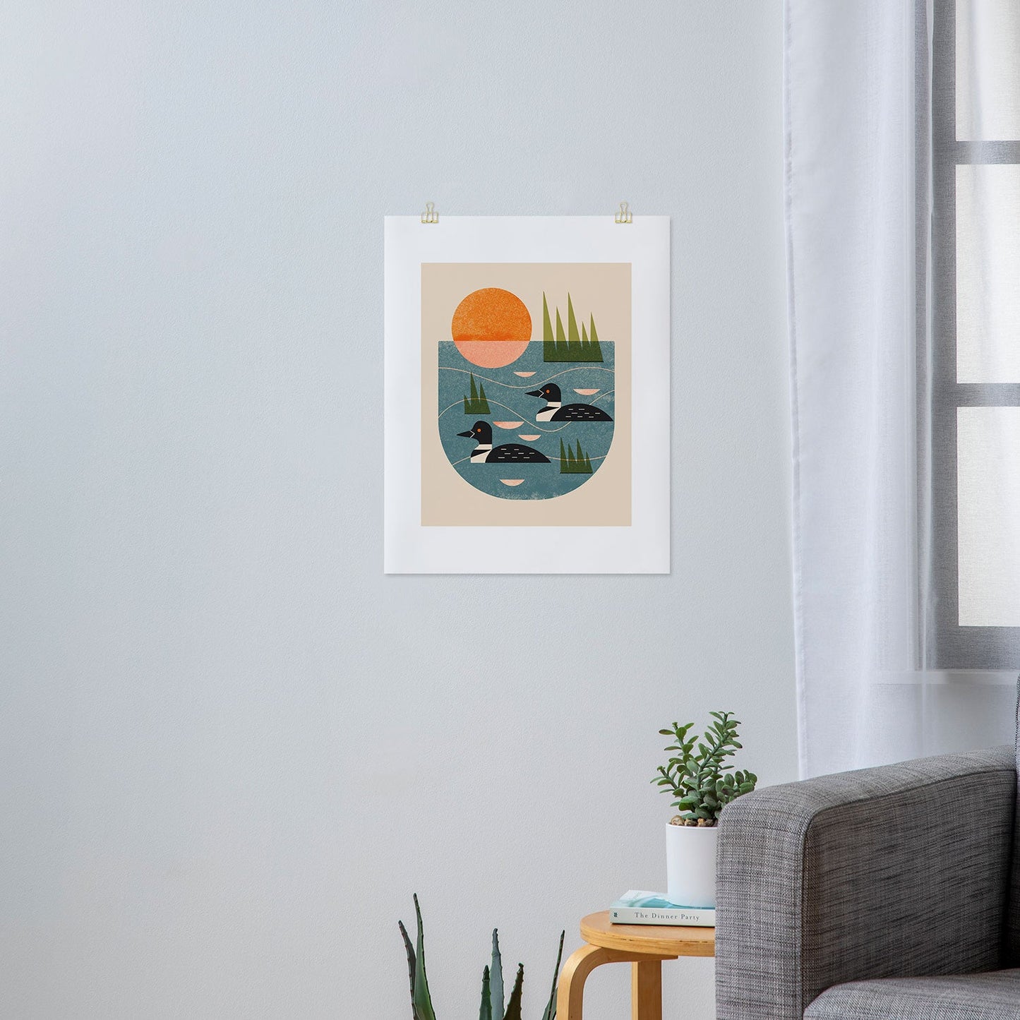 Renea L Thull Loon Lake Art Print