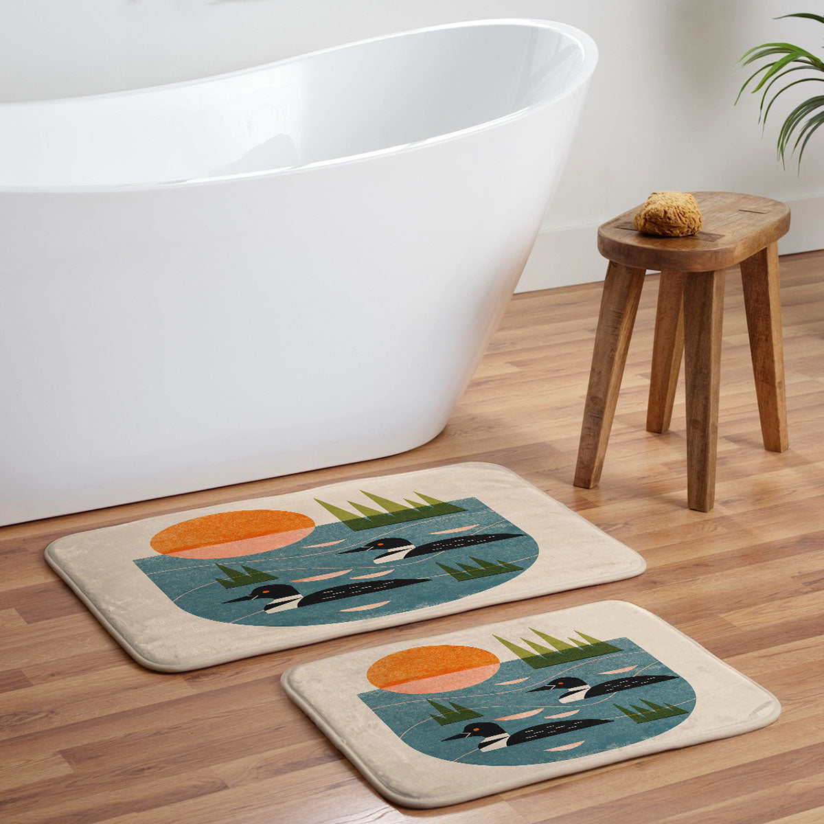 Renea L Thull Loon Lake Memory Foam Bath Mat