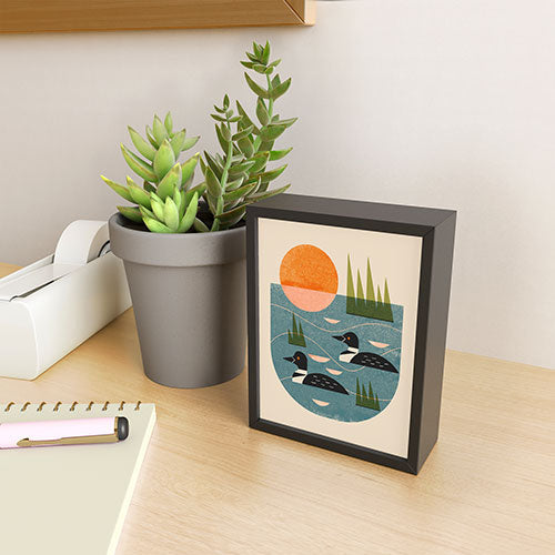 Renea L Thull Loon Lake Framed Mini Art Print