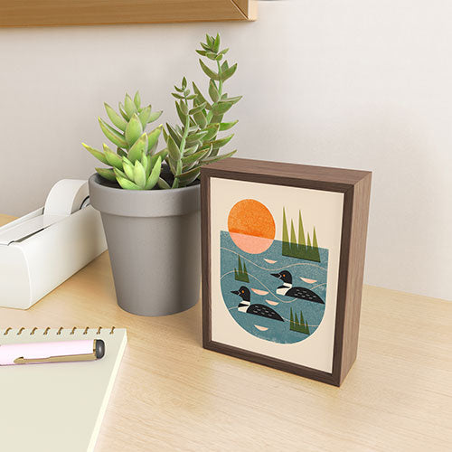 Renea L Thull Loon Lake Framed Mini Art Print