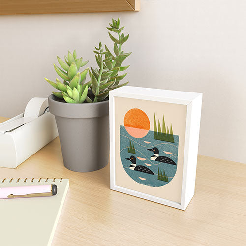 Renea L Thull Loon Lake Framed Mini Art Print