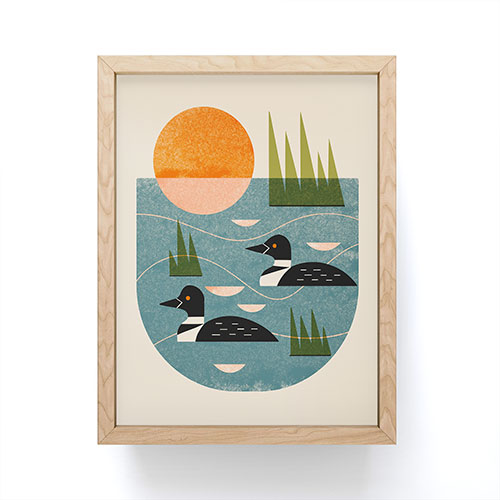 Renea L Thull Loon Lake Framed Mini Art Print