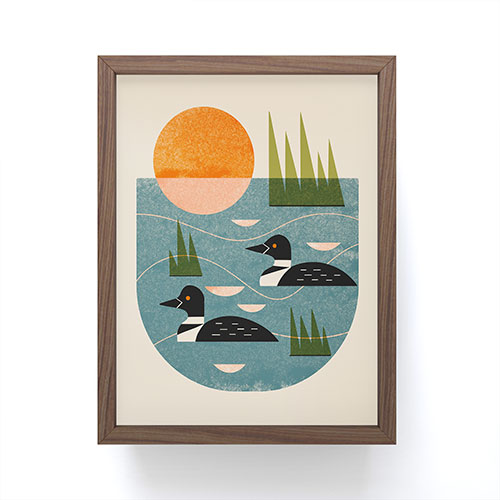 Renea L Thull Loon Lake Framed Mini Art Print