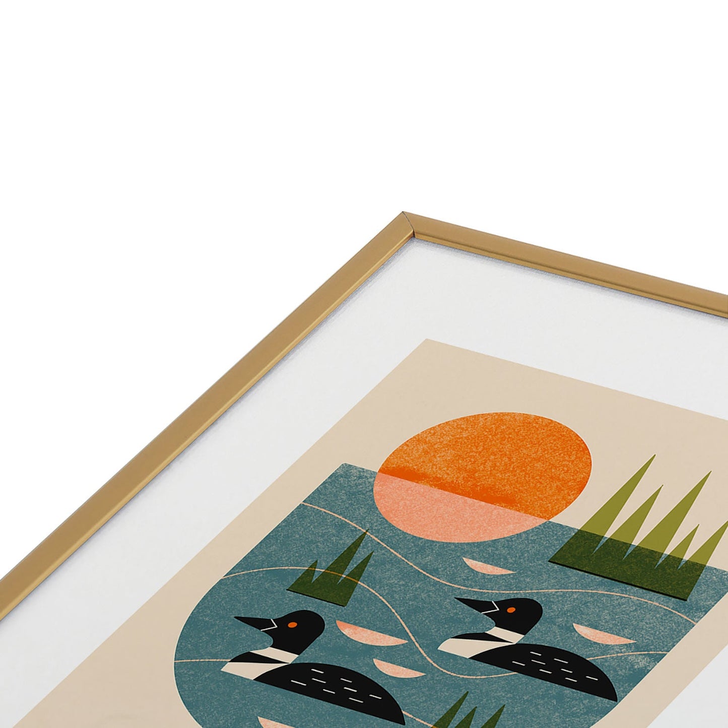 Renea L Thull Loon Lake Metal Framed Art Print