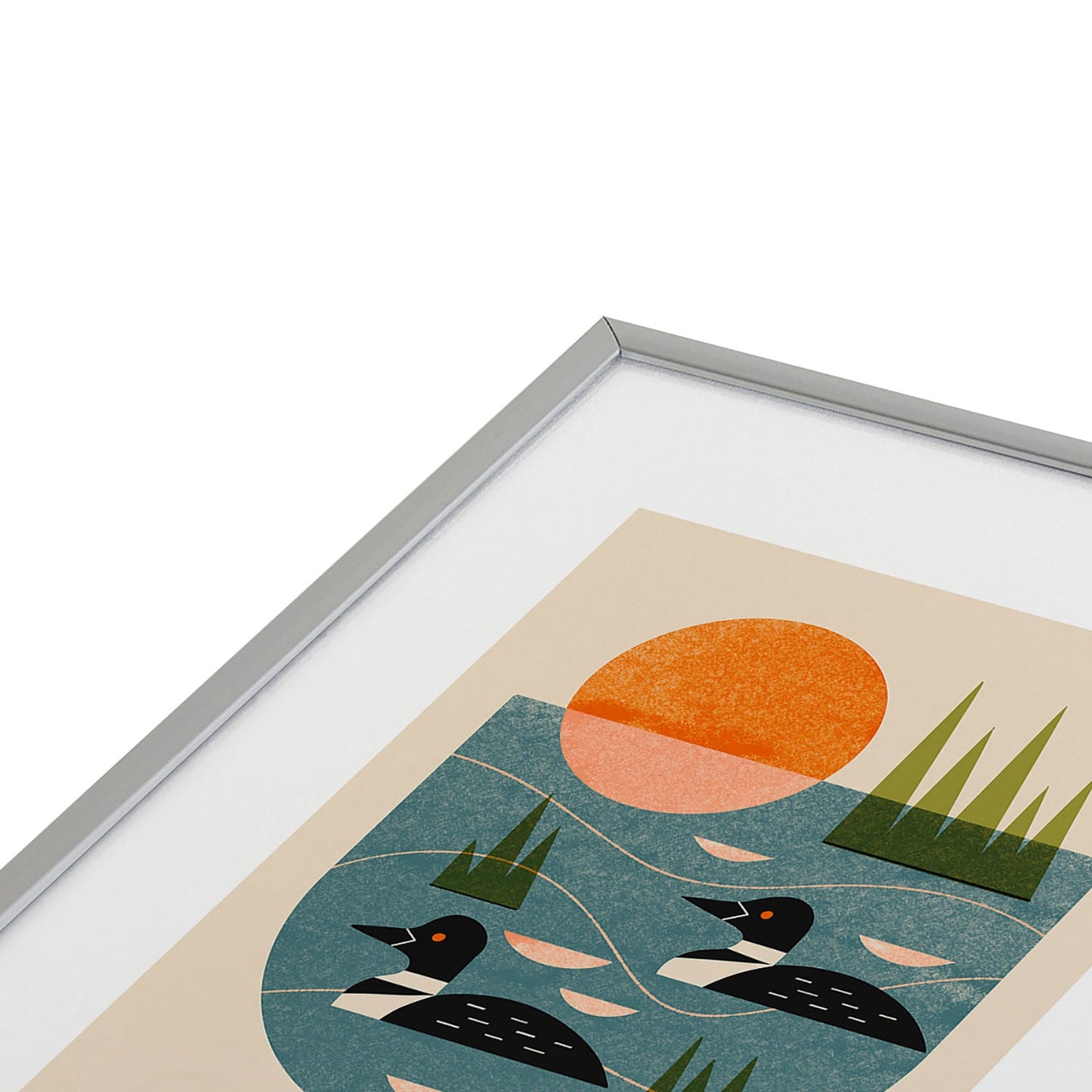 Renea L Thull Loon Lake Metal Framed Art Print
