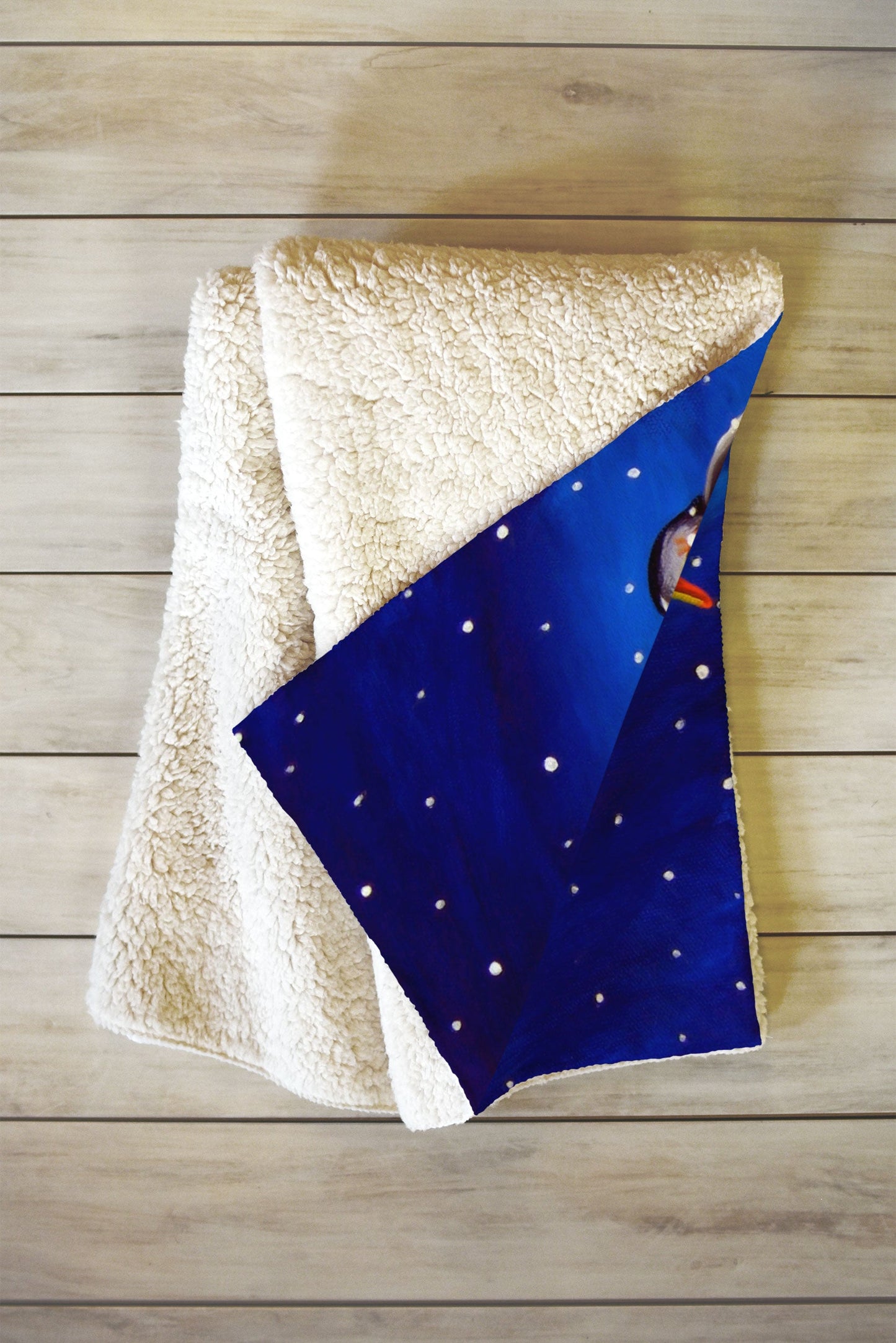 Renie Britenbucher Penguin Party Fleece Throw Blanket