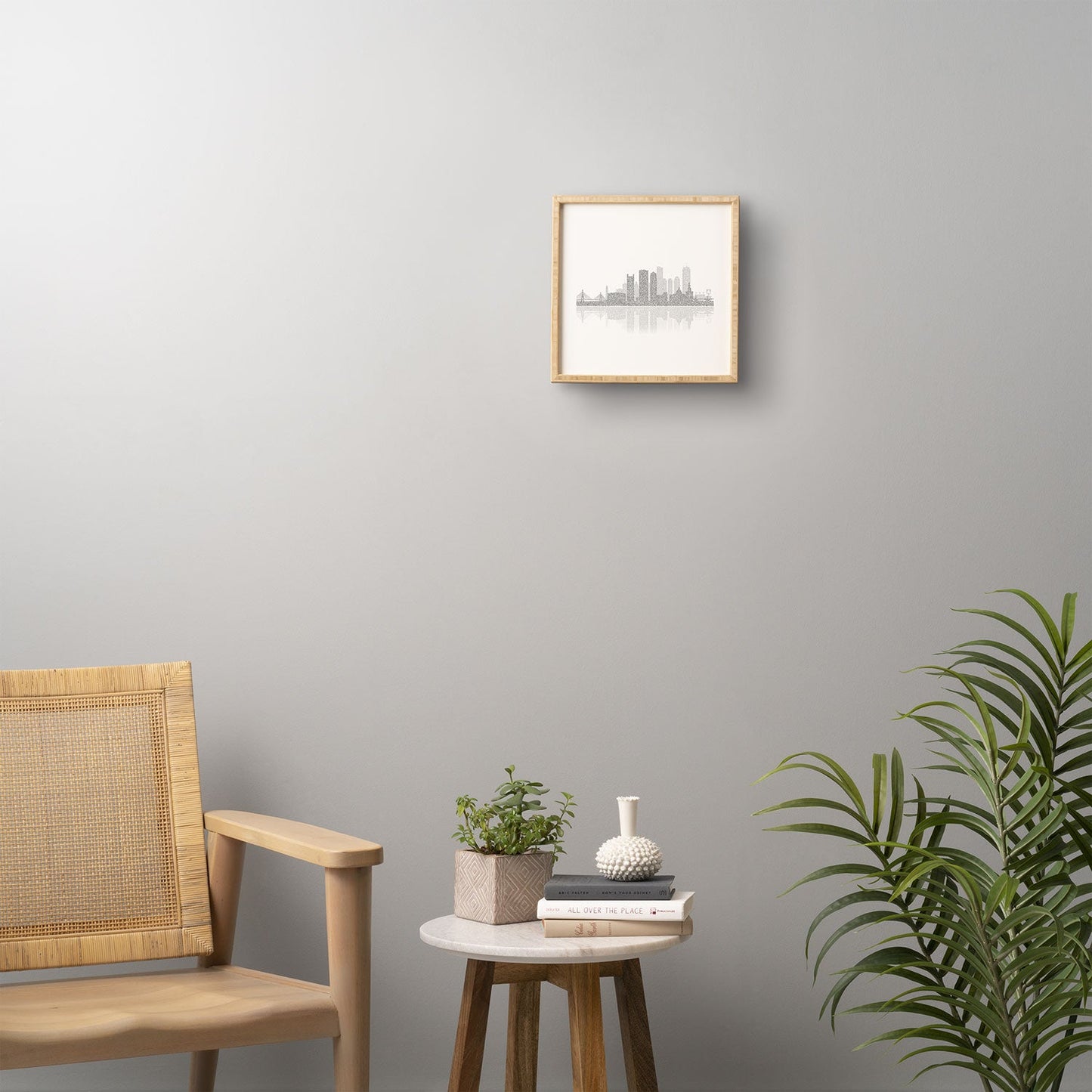 Restudio Designs Boston Skyline Reflection Framed Wall Art