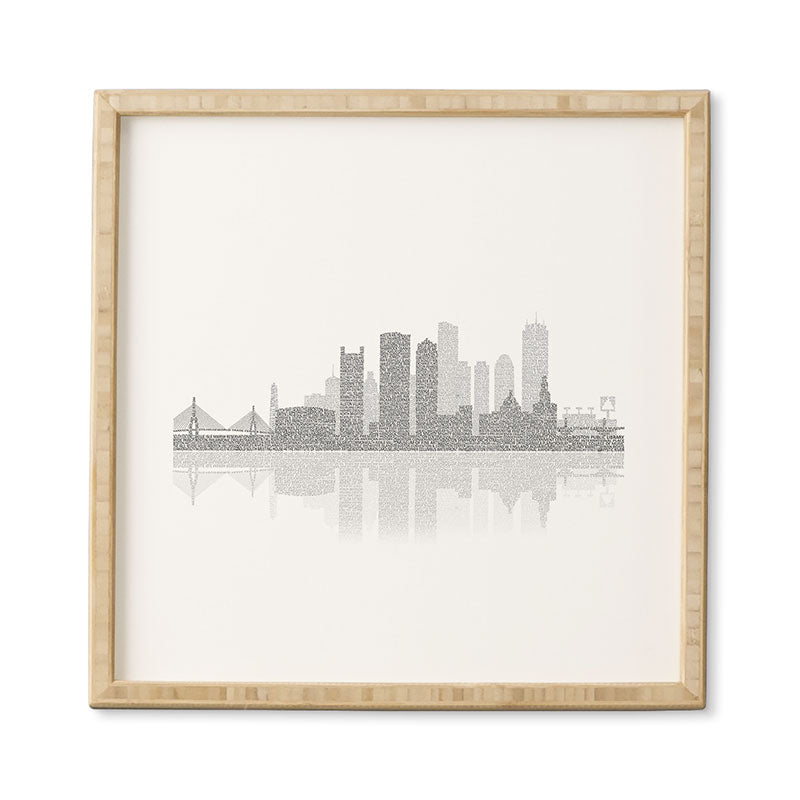 Restudio Designs Boston Skyline Reflection Framed Wall Art