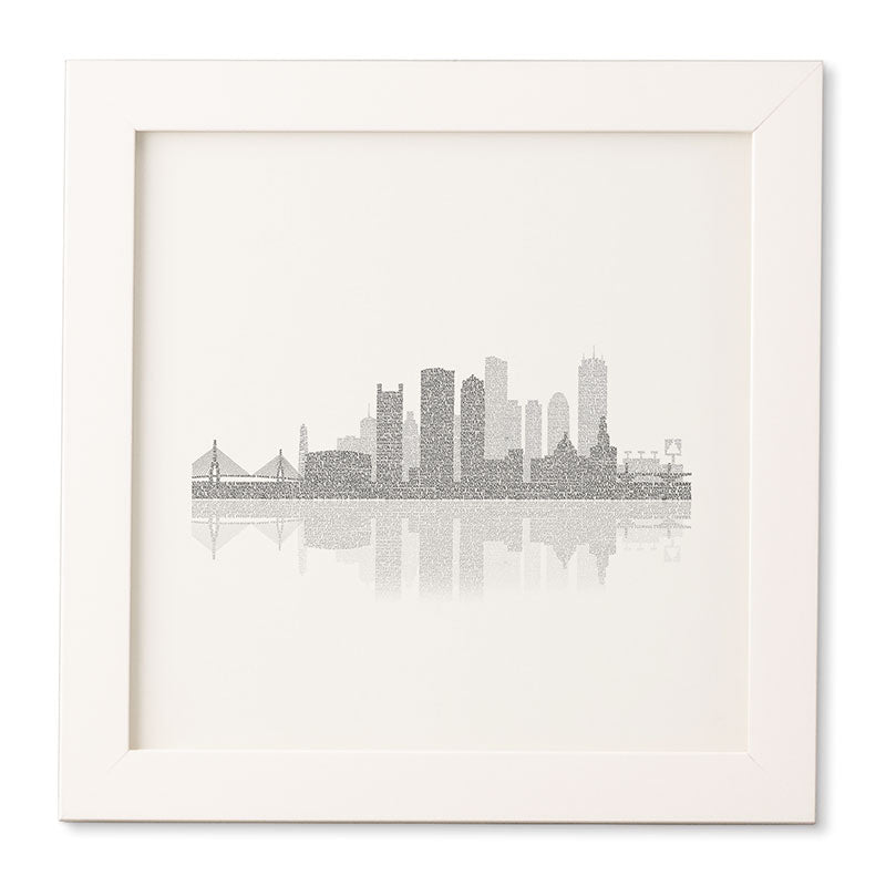 Restudio Designs Boston Skyline Reflection Framed Wall Art