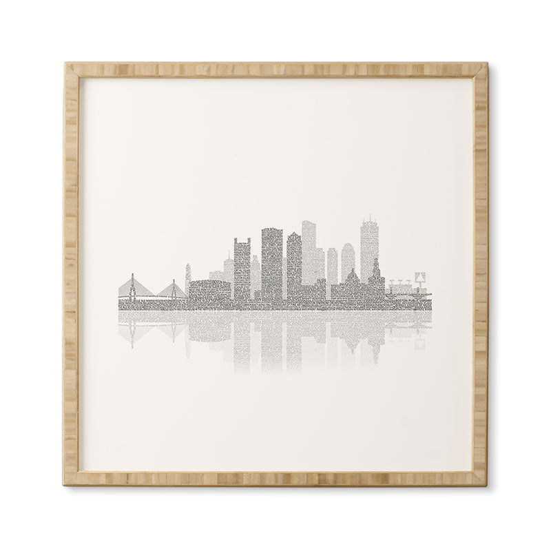 Restudio Designs Boston Skyline Reflection Framed Wall Art