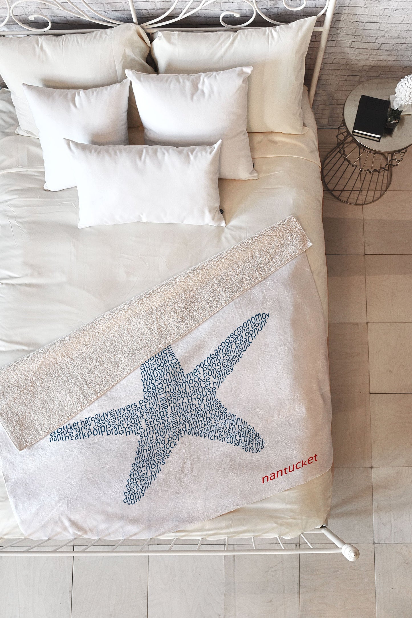 Restudio Designs Nantucket Starfish Fleece Throw Blanket