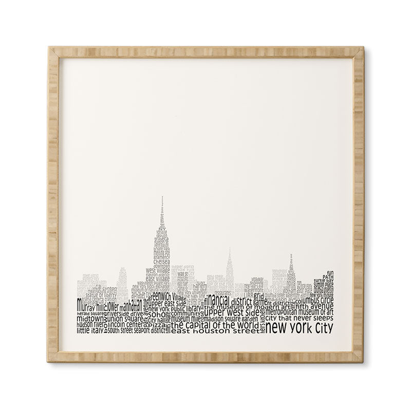 Restudio Designs New York Skyline 1 Framed Wall Art