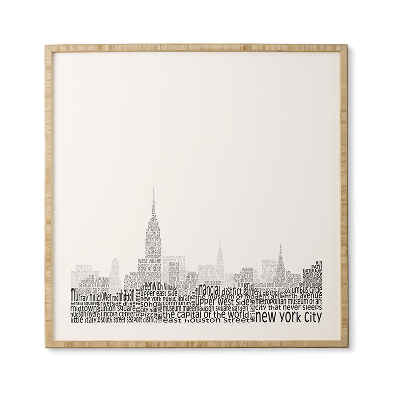 Restudio Designs New York Skyline 1 Framed Wall Art