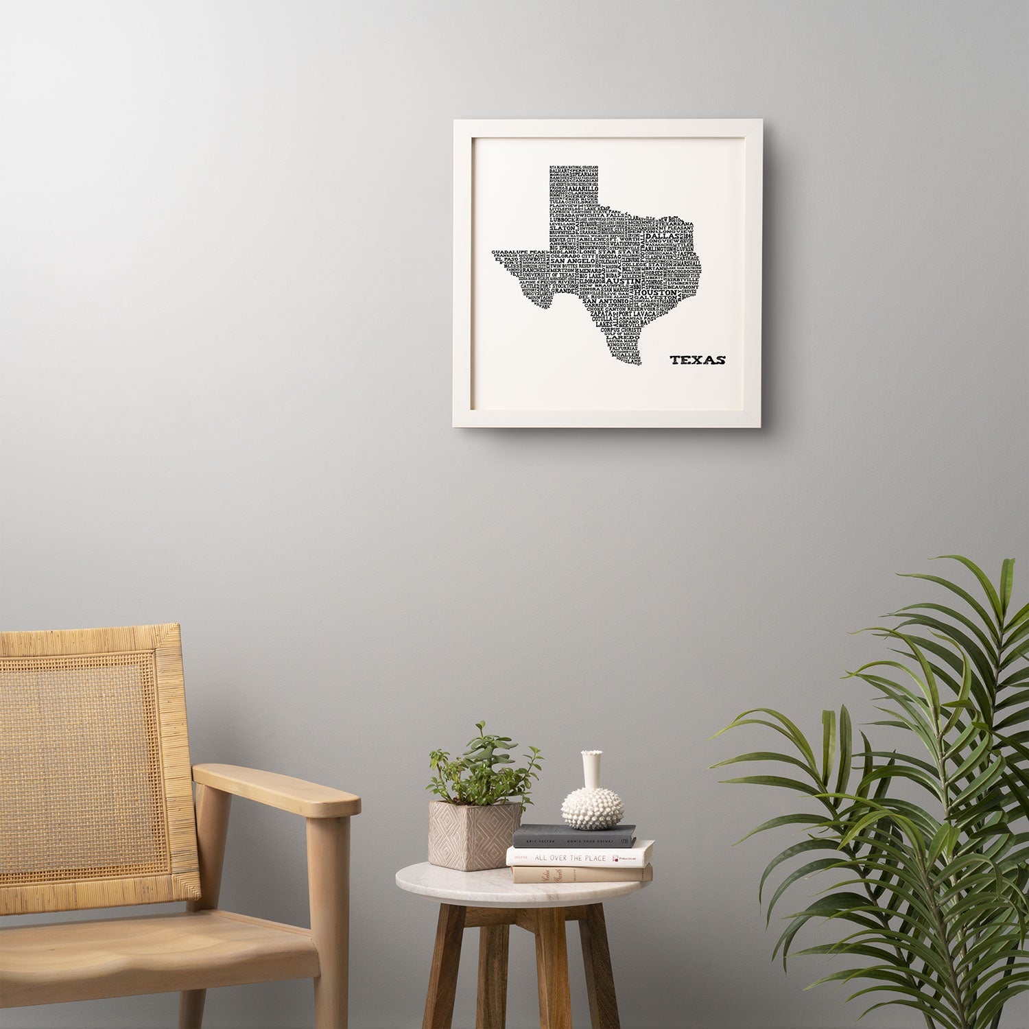 Restudio Designs Texas Map Framed Wall Art