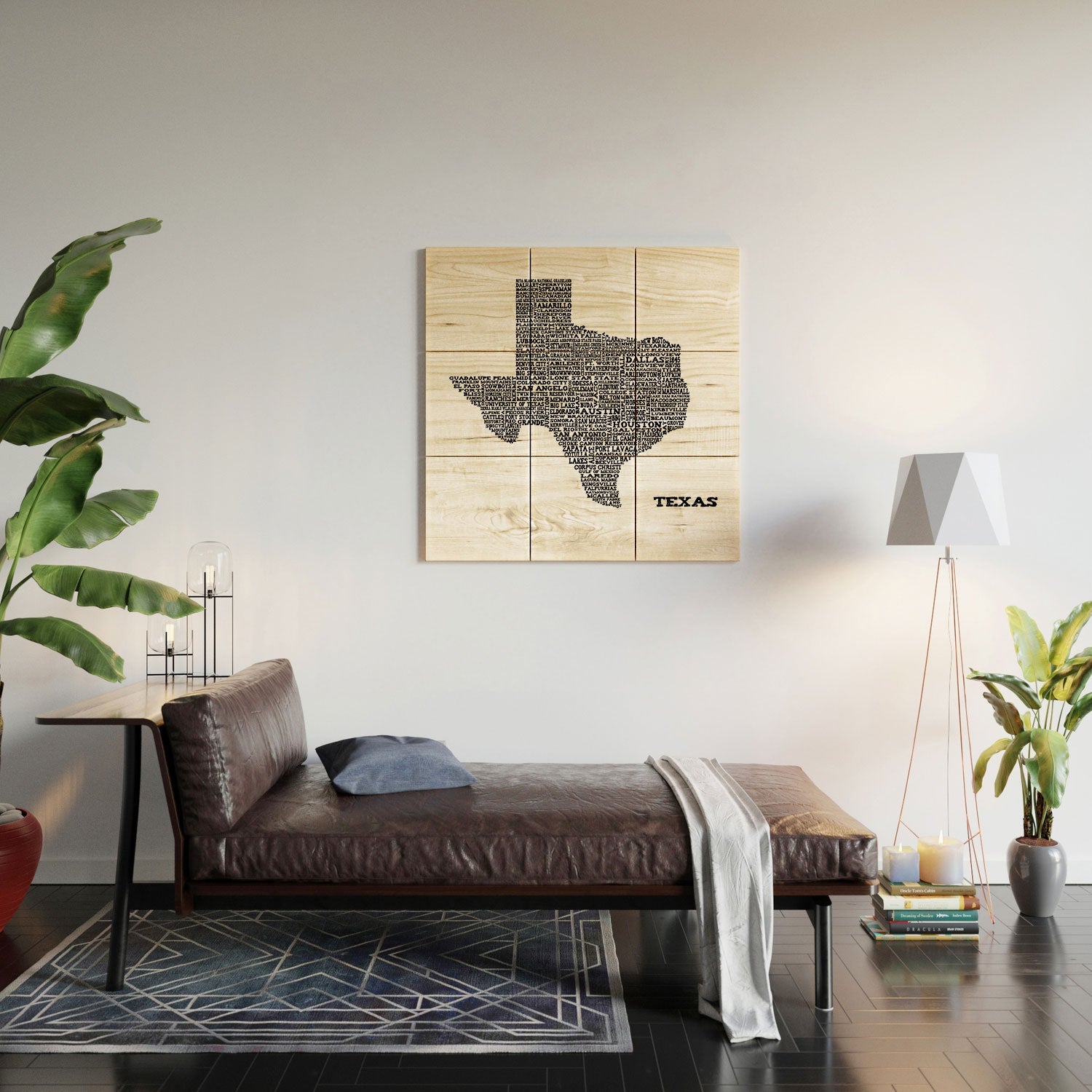 Restudio Designs Texas Map Wood Wall Mural