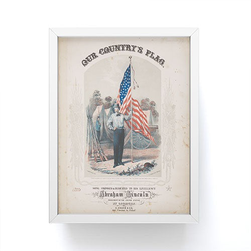 DENY Designs Our Country s Flag Framed Mini Art Print
