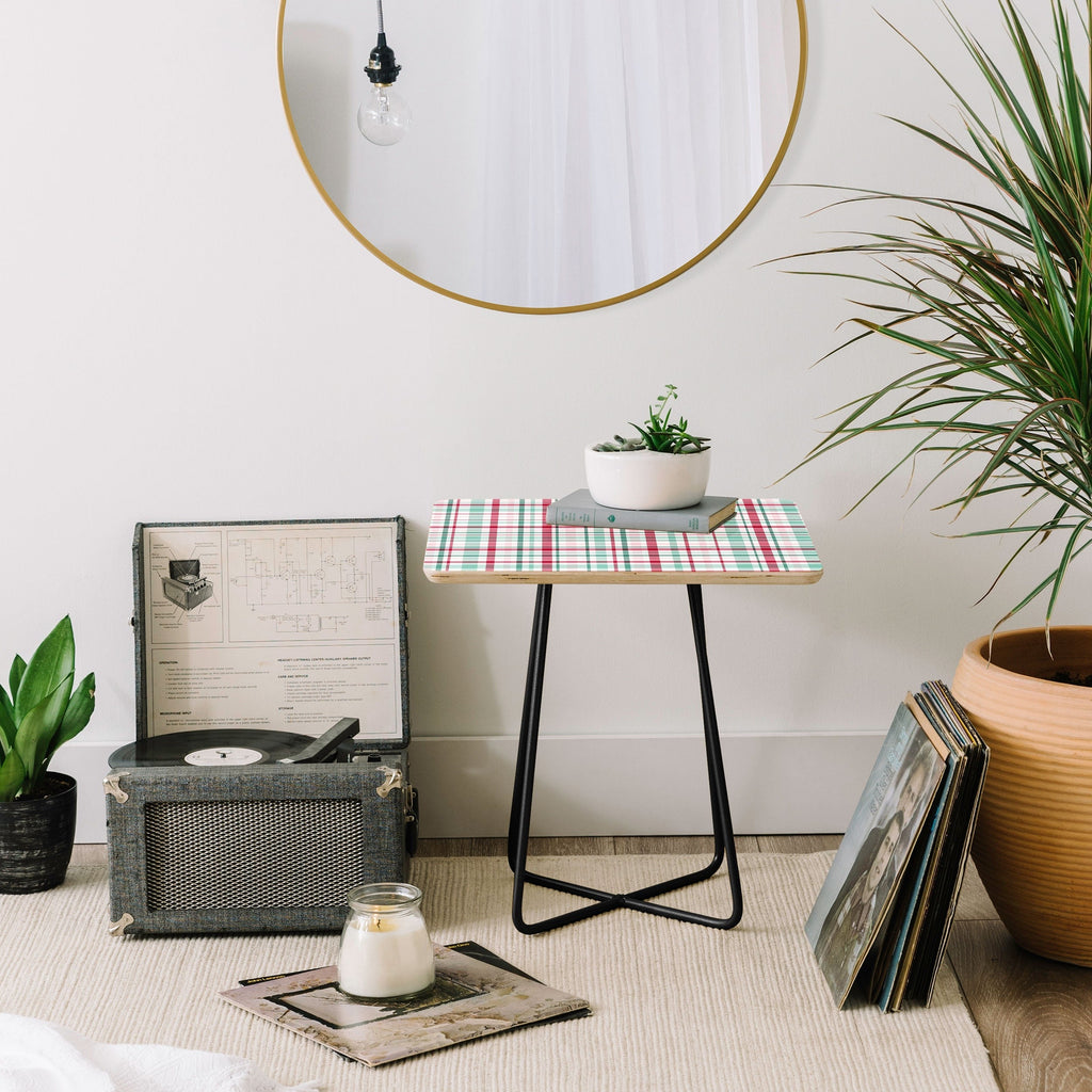 Lisa Argyropoulos Merry Vintage Plaid Side Table