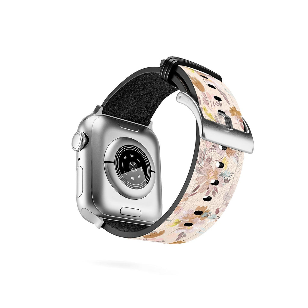 Ninola Design Botanic Retreat Floral Oleander Whimsical Soft Pink Apple Watch Band