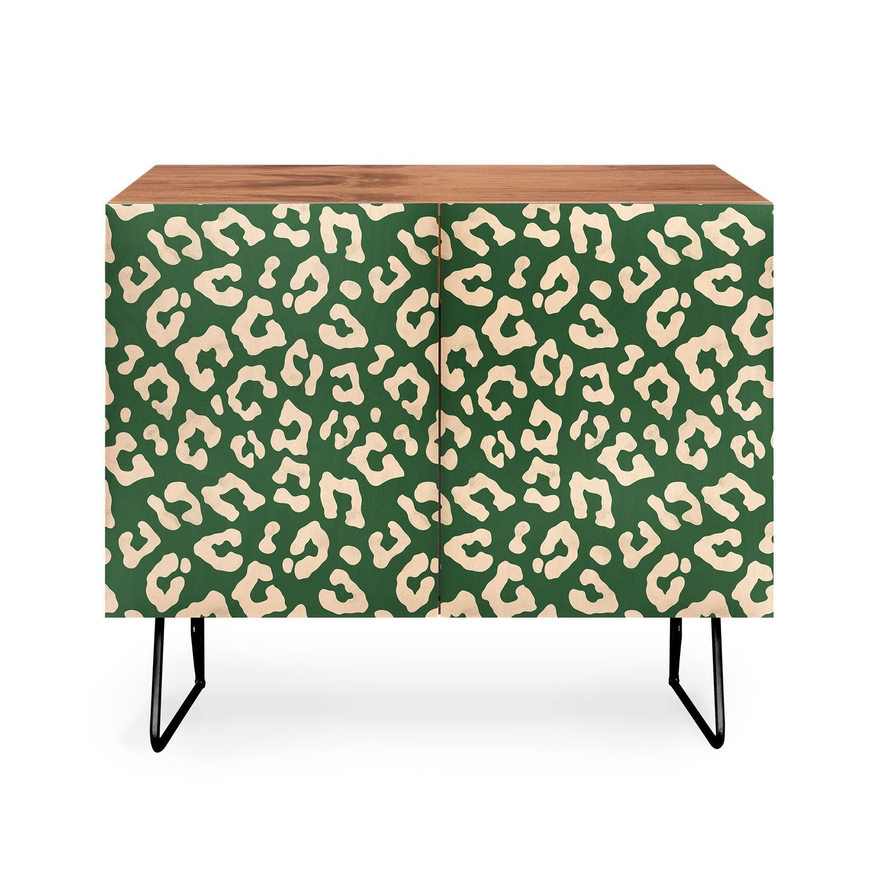 Avenie BR Cheetah Print In Green Credenza