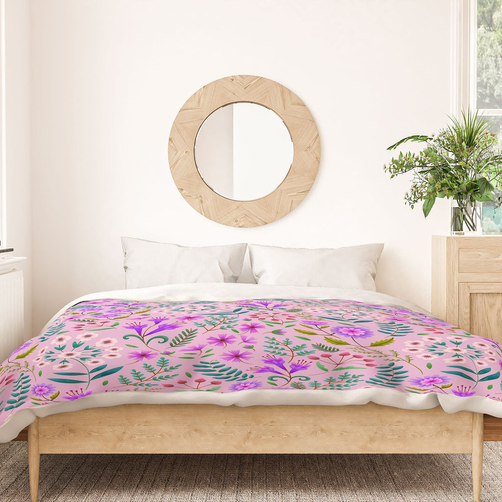 Pimlada Phuapradit Ditsy Purple Floral Half Drop Duvet Cover