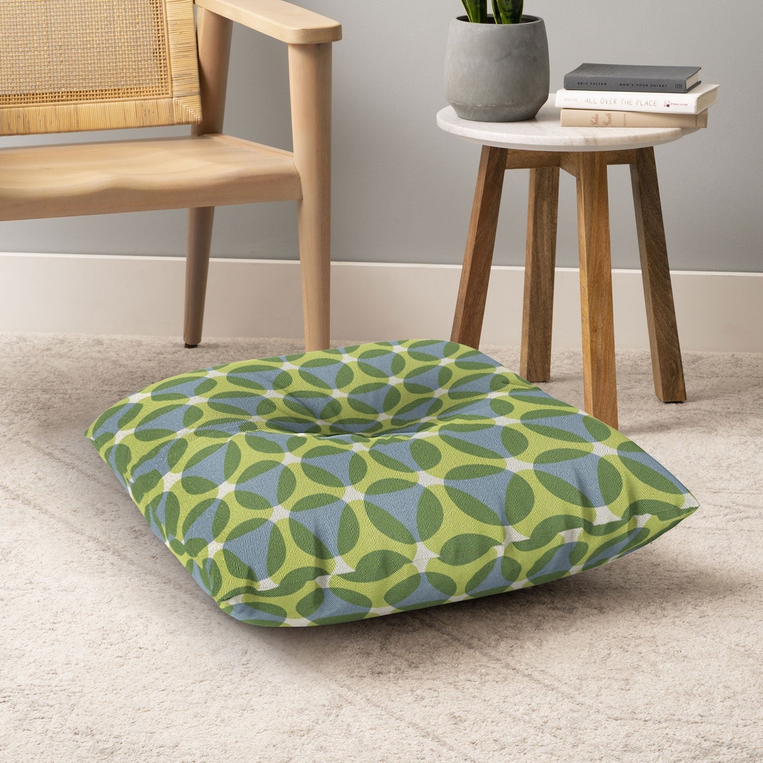 Marta Barragan Camarasa Stylish Retro Circle Floor Pillow Square