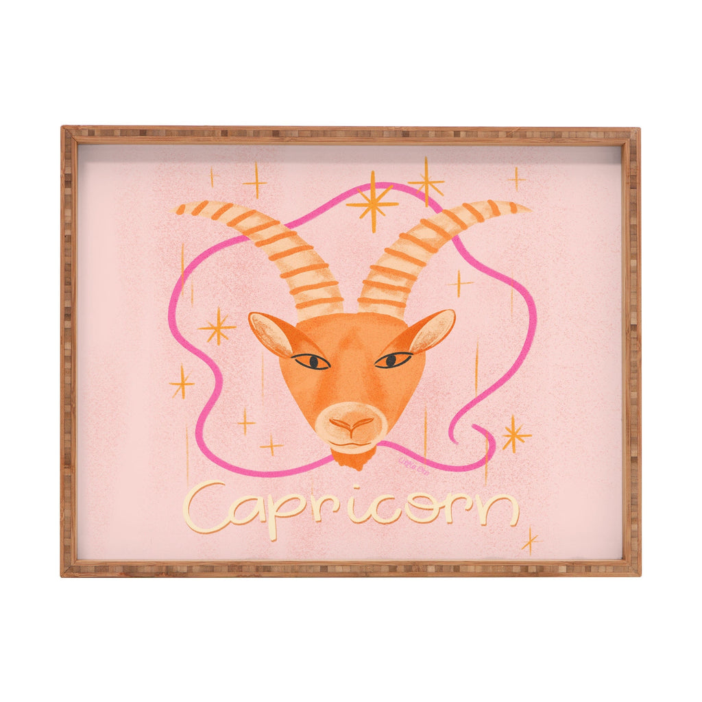 Little Om Zodiac Sign Capricorn Rectangular Tray