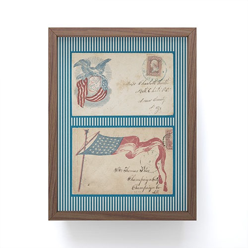 DENY Designs Civil War Envelopes Framed Mini Art Print