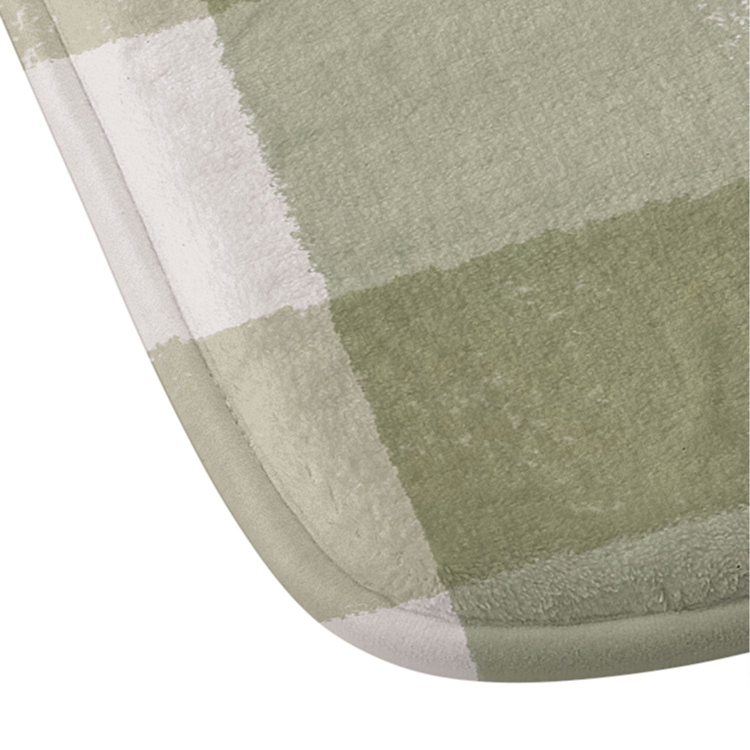 Menina Lisboa Rustic Green Plaid Memory Foam Bath Mat