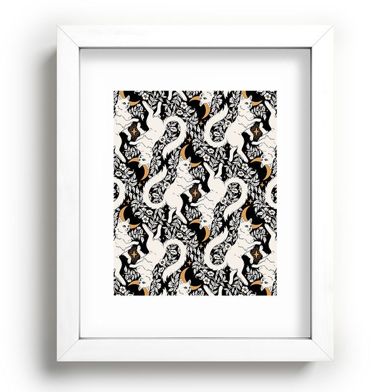 Avenie Celestial Cats Gold Recessed Framing Rectangle