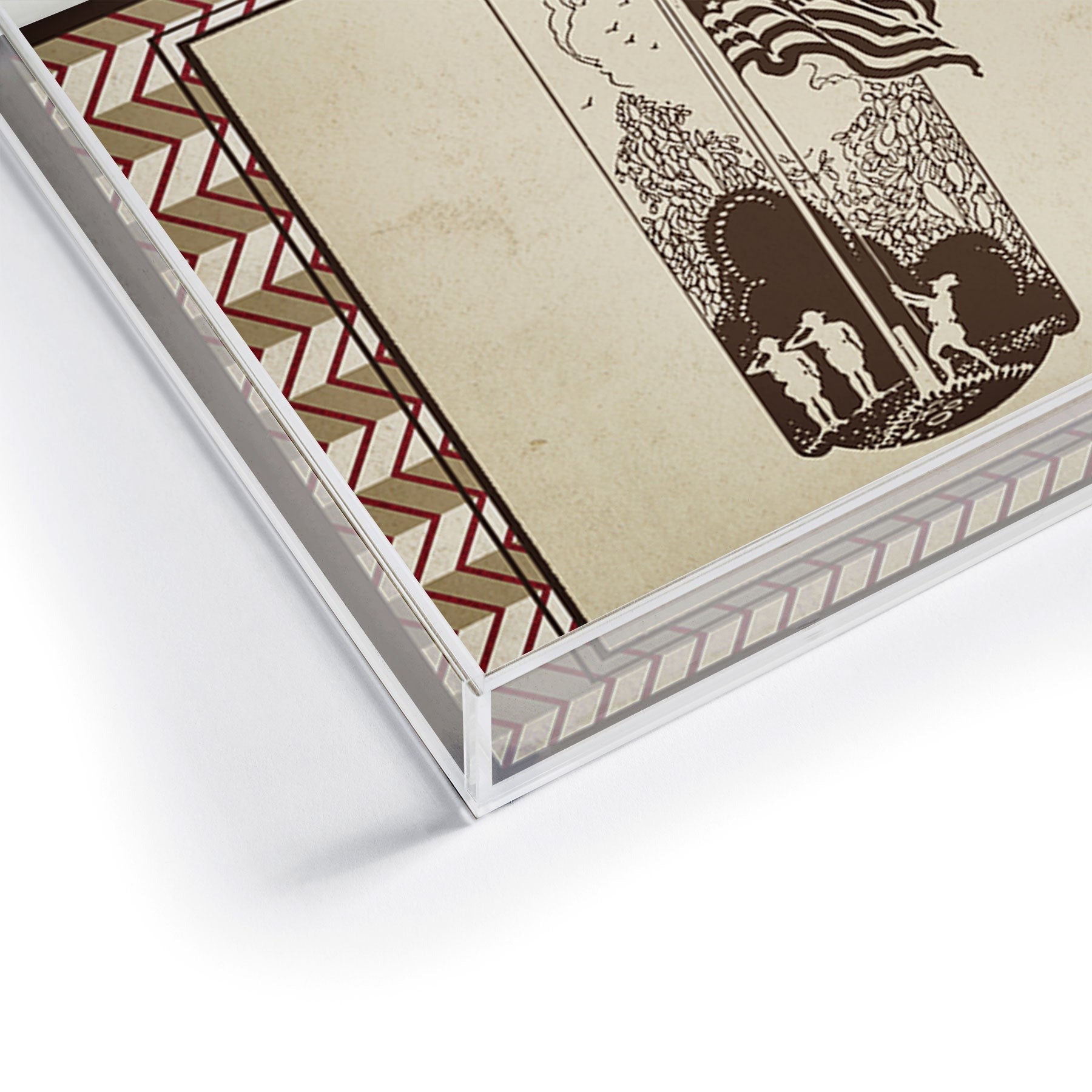 DENY Designs Flag Raisers Striped Square Acrylic Tray