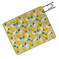 Jessica Molina Lemon Pattern on Sky Blue Picnic Blanket