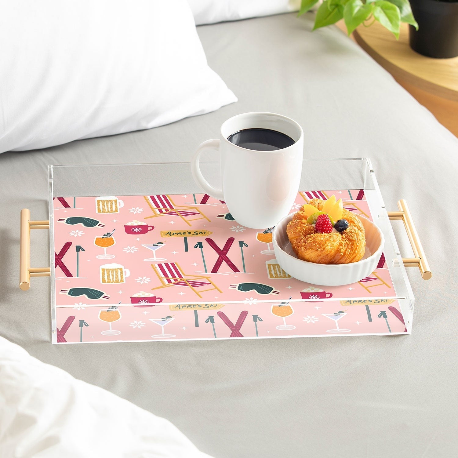 Design by Spark Apres Ski Holiday Acrylic Tray