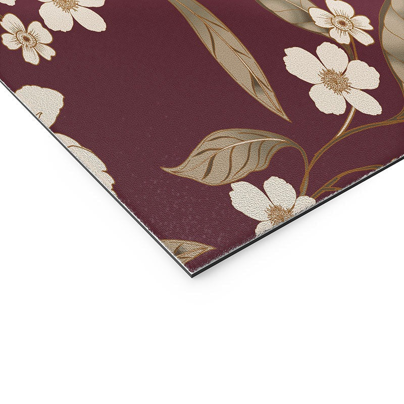 Gabriela Fuente Burgundy Floral Roberta Welcome Mat