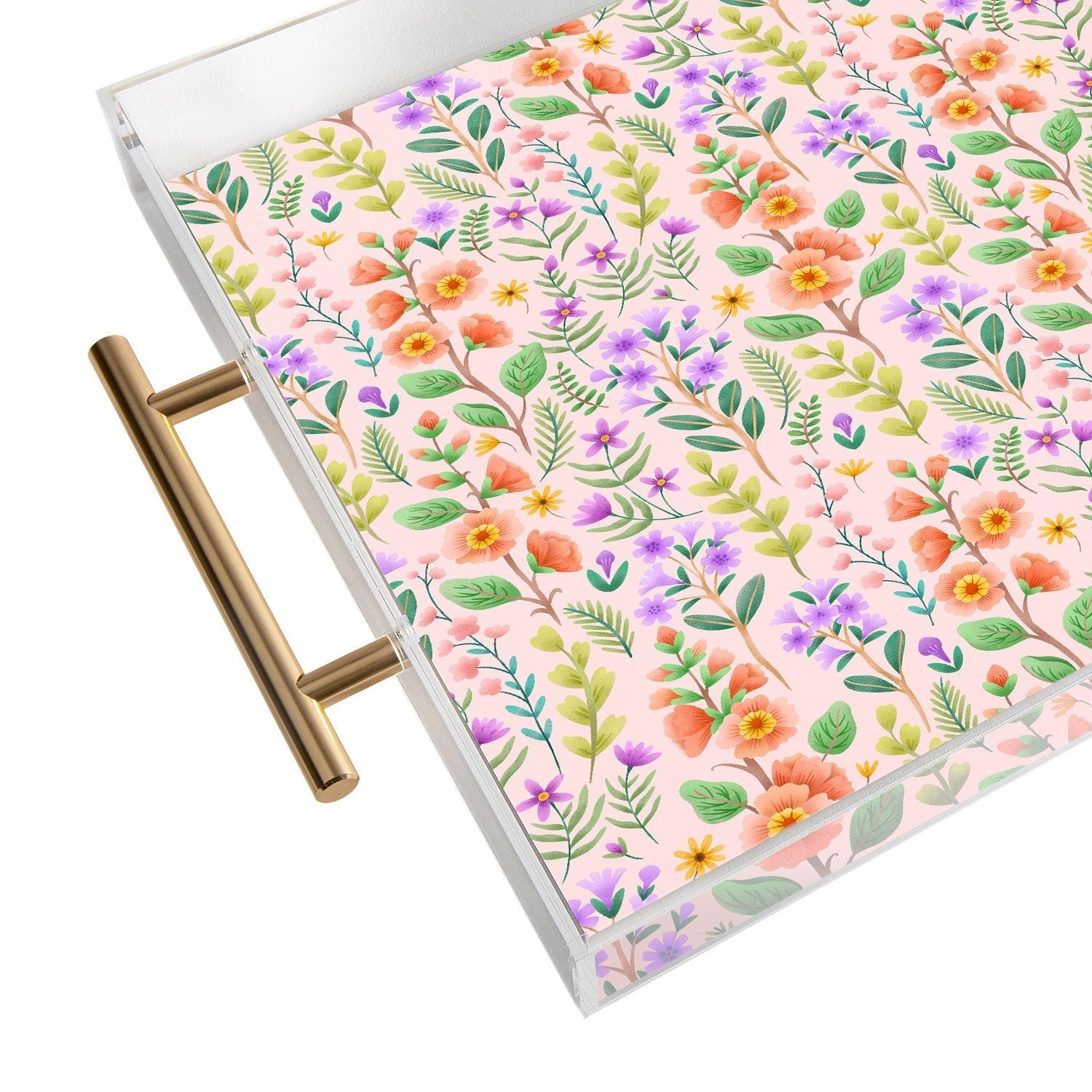 Pimlada Phuapradit Ditsy Spring Floral Acrylic Tray