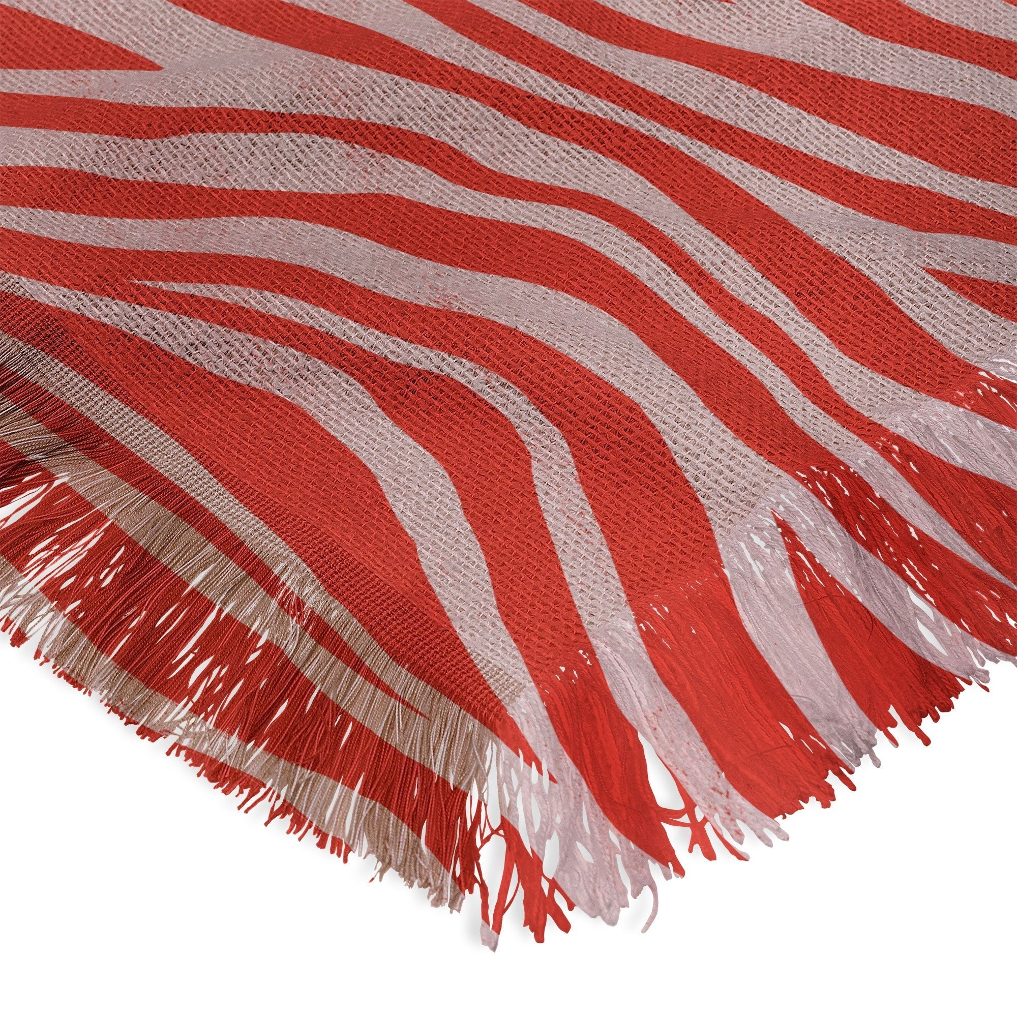 Avenie BR Red Zebra Stripe Throw Blanket
