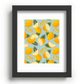 Jessica Molina Lemon Pattern on Sky Blue Recessed Framing Rectangle