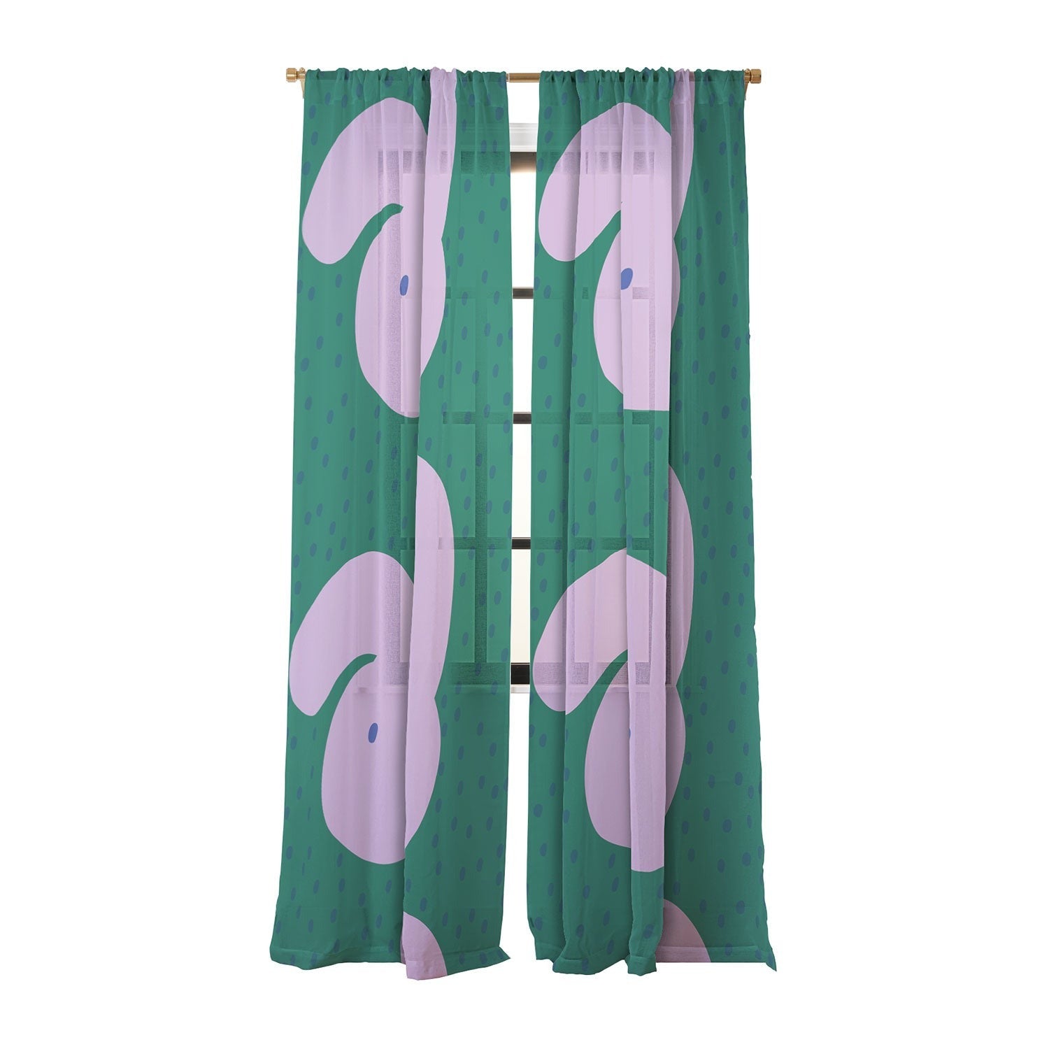 Camilla Foss Pebbles and Rabbit Sheer Non Repeat