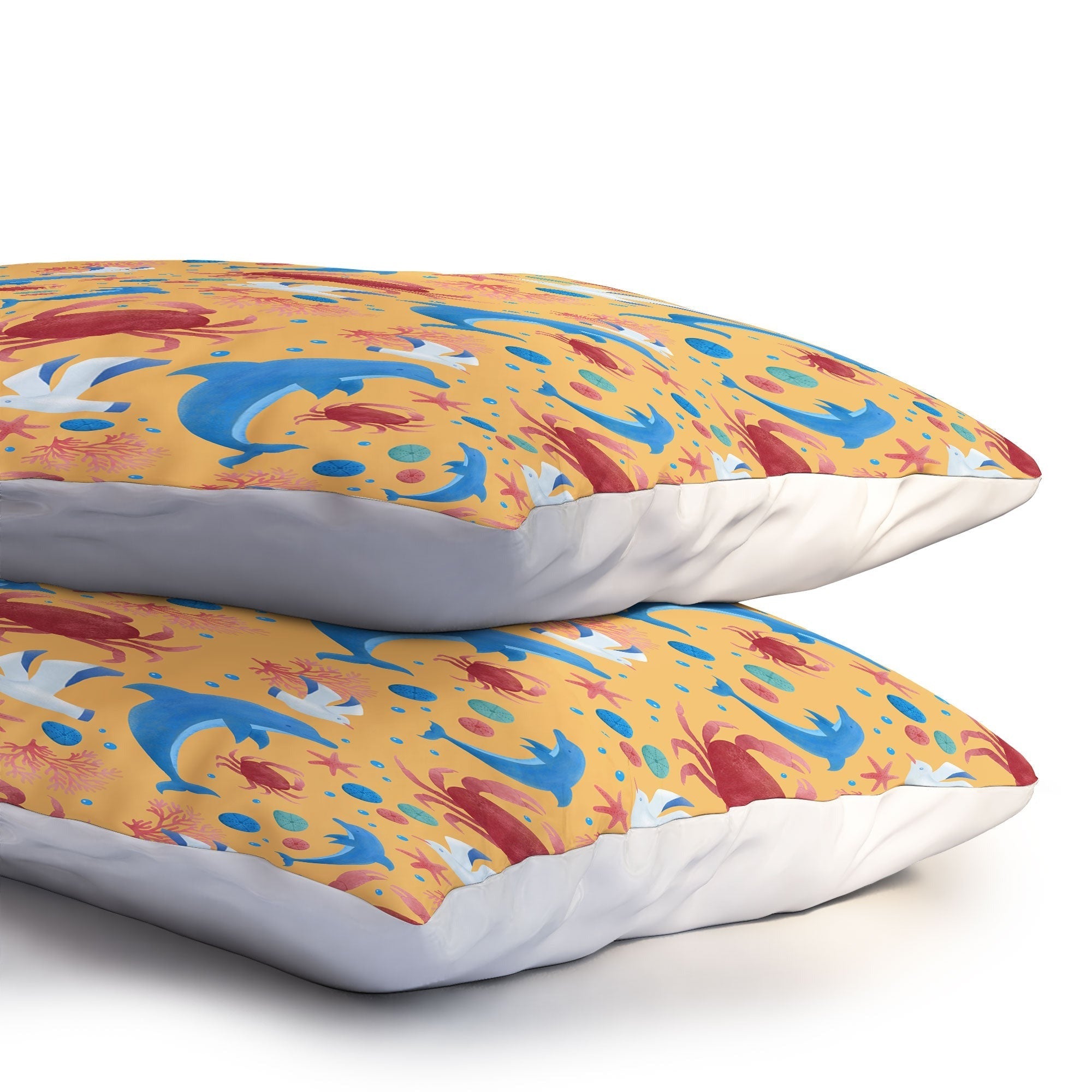 Seta Zakian Sailing Sealife yellow Pillow Shams
