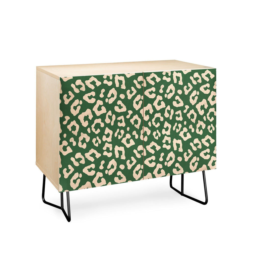 Avenie BR Cheetah Print In Green Credenza