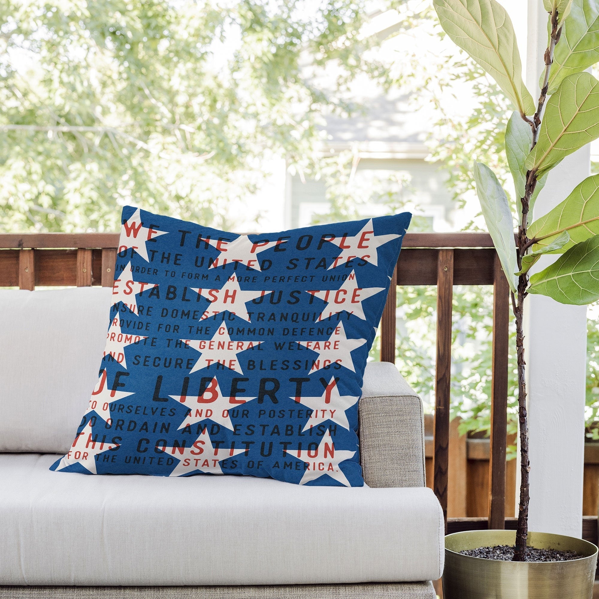 DENY Designs Starred Preamble Outdoor Throw Pillow