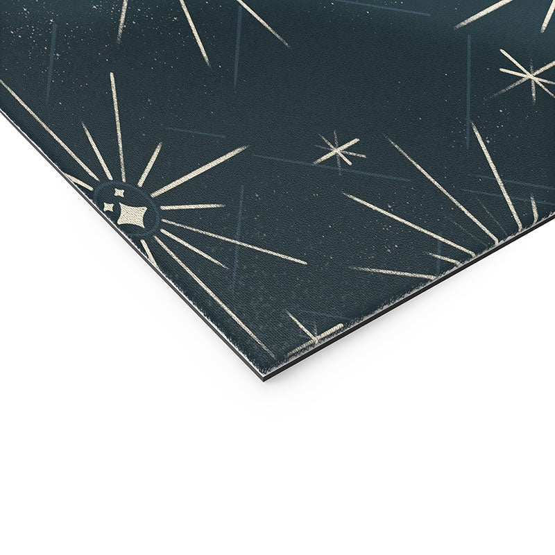 Little Om Pattern Little Moon navy Welcome Mat