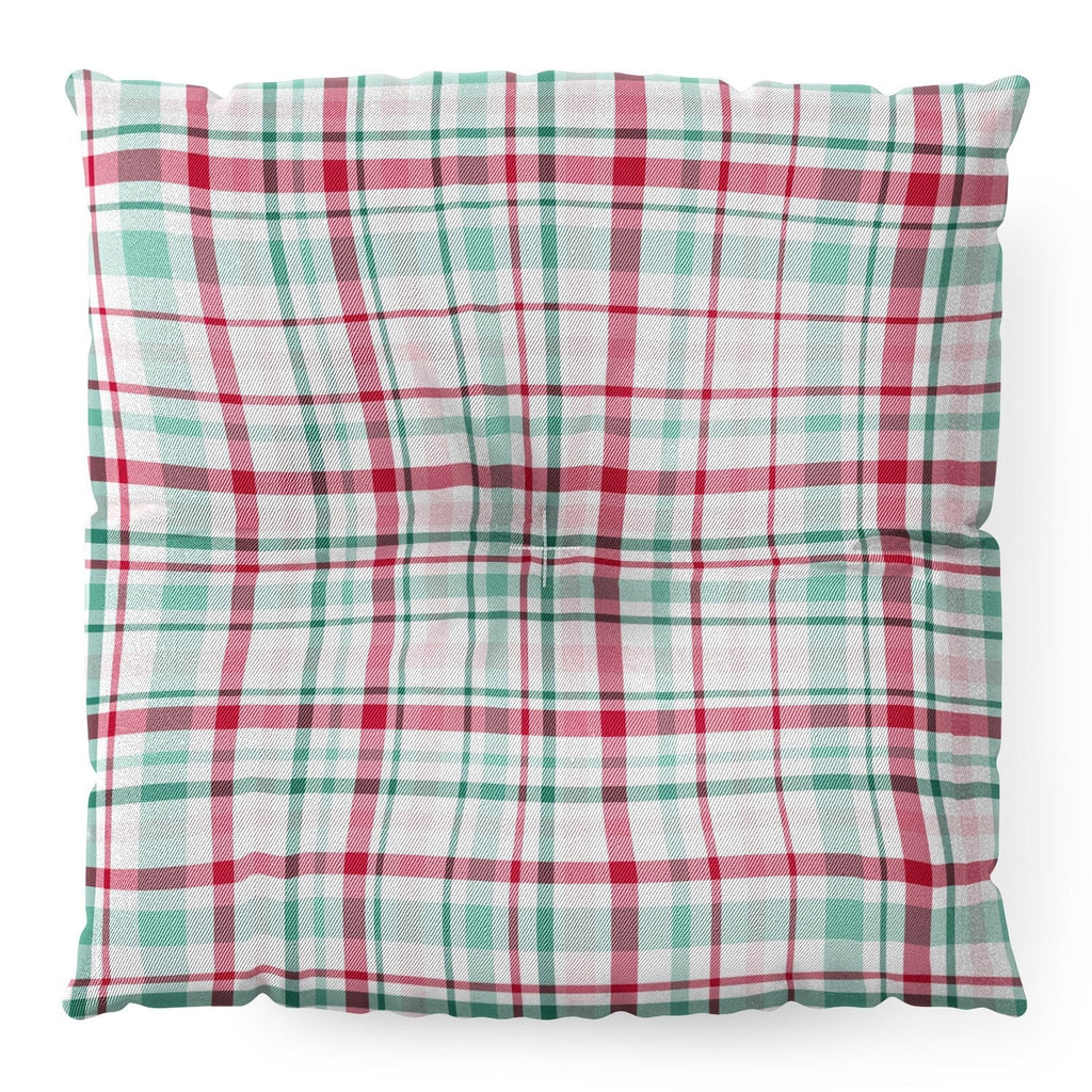 Lisa Argyropoulos Merry Vintage Plaid Floor Pillow Square