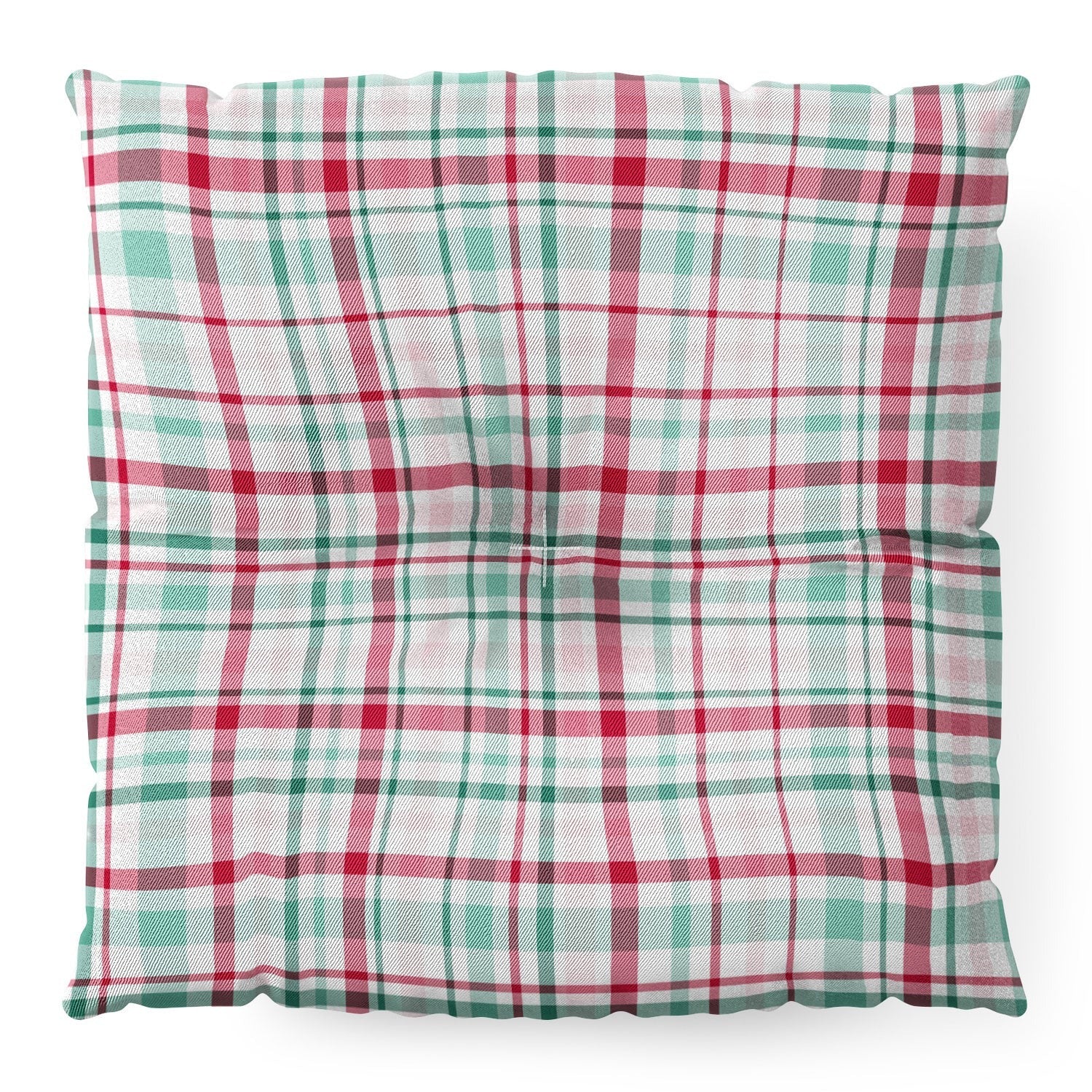 Lisa Argyropoulos Merry Vintage Plaid Floor Pillow Square