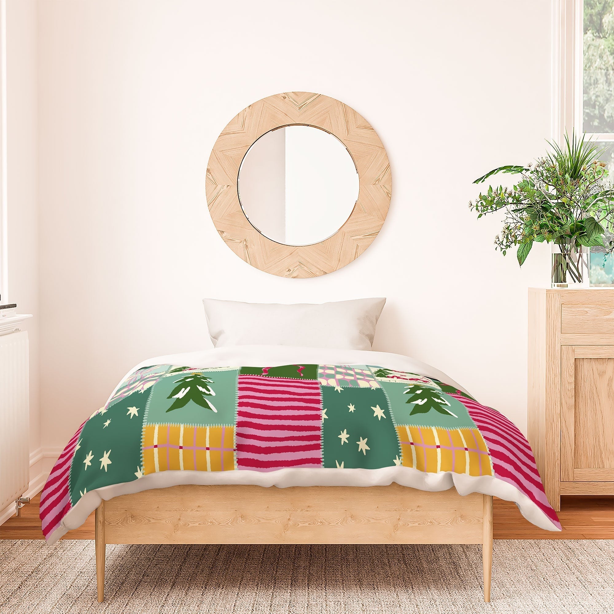 LouBruzzoni Cozy Christmas Patchwork Duvet Cover