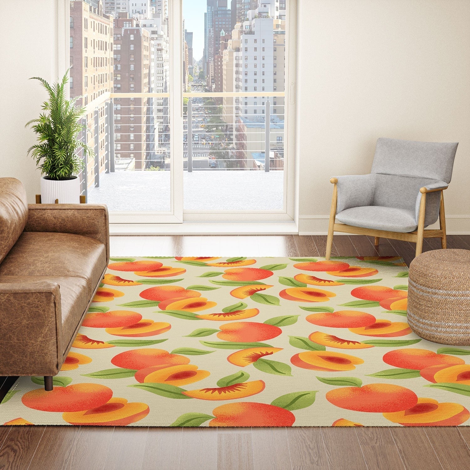 Jessica Molina Peach Pattern Area Rug