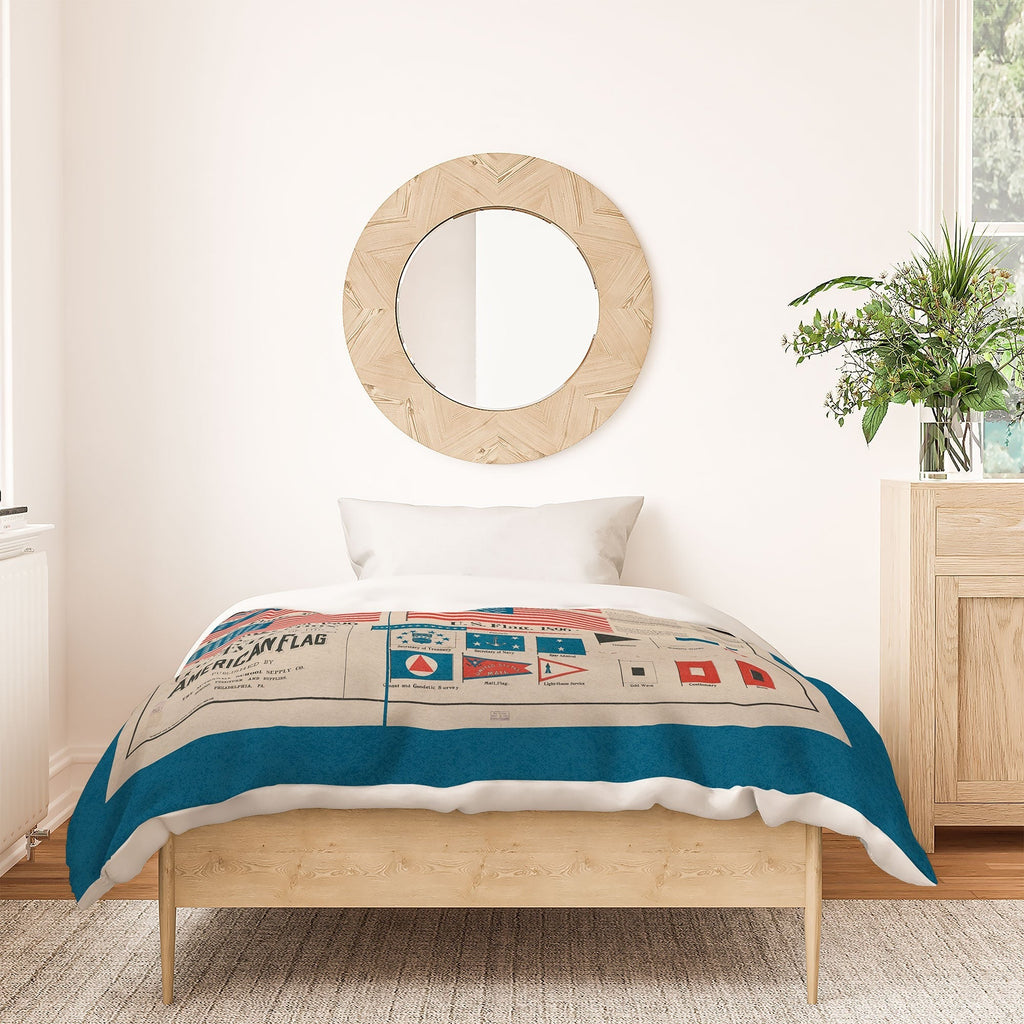 DENY Designs Goff s Evolution of the American Flag Duvet Cover