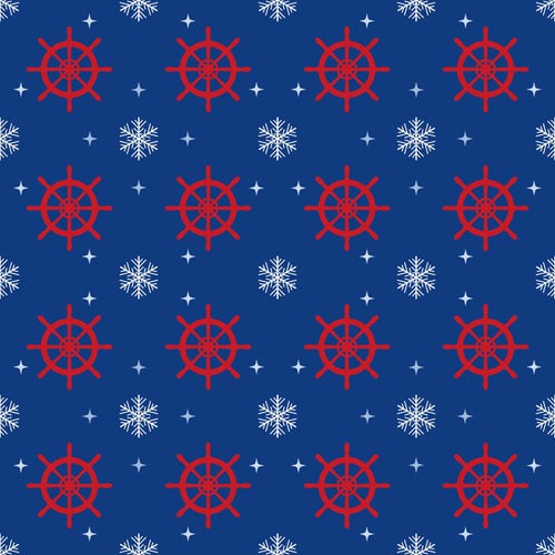 Design by Spark Holiday Helms and Snowflakes Shower Curtain