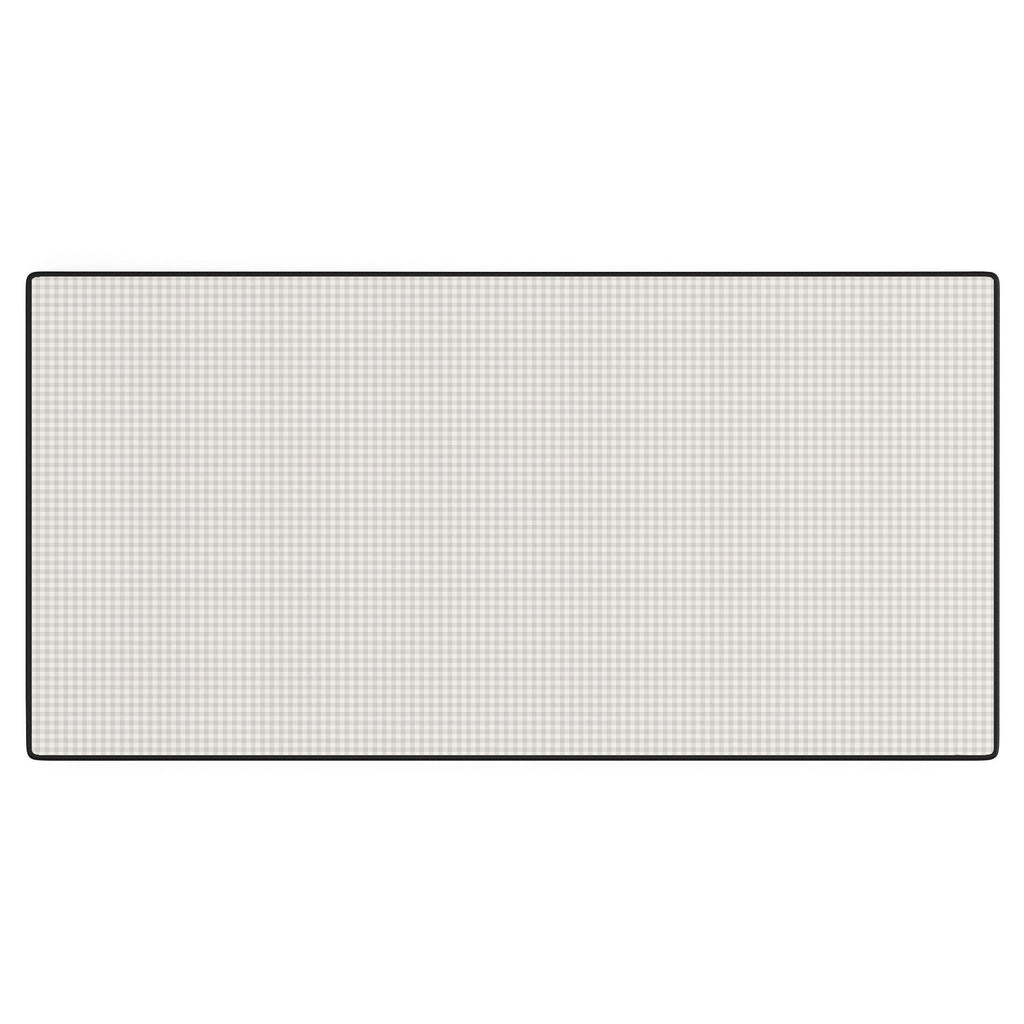 Colour Poems Gingham Plaid Pattern Cloud White Desk Mat
