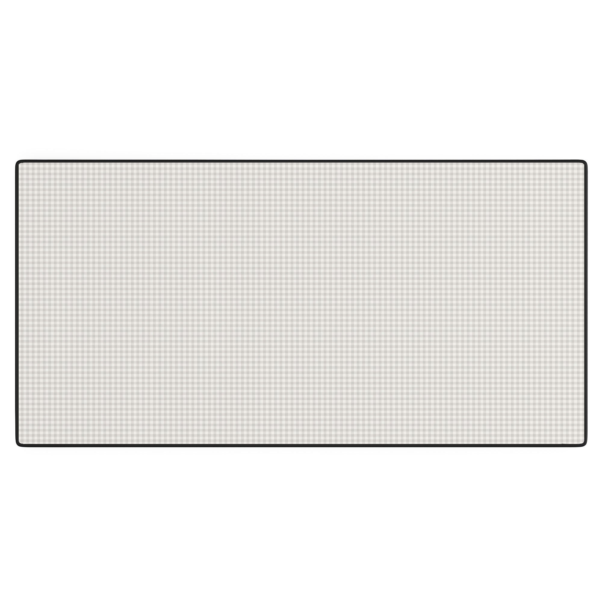 Colour Poems Gingham Plaid Pattern Cloud White Desk Mat