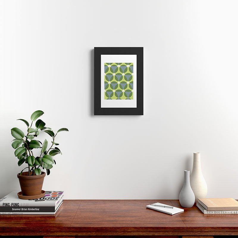 Marta Barragan Camarasa Stylish Retro Circle Framed Art Print